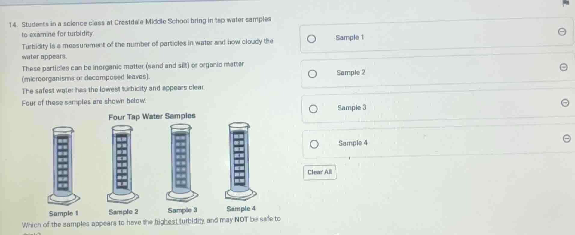 14. students in a science class at crestdale middle school bring in tap…