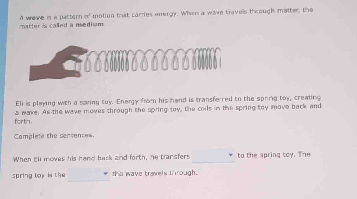 a wave is a pattern of motion that carries energy. when a wave travels …