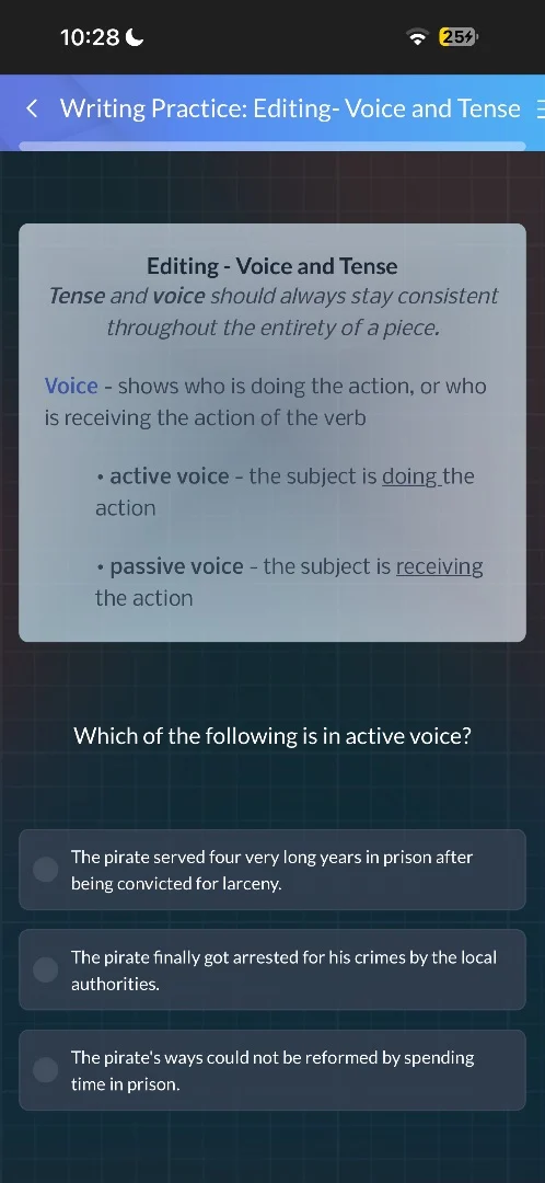 writing practice: editing- voice and tenseediting - voice and tensetens…