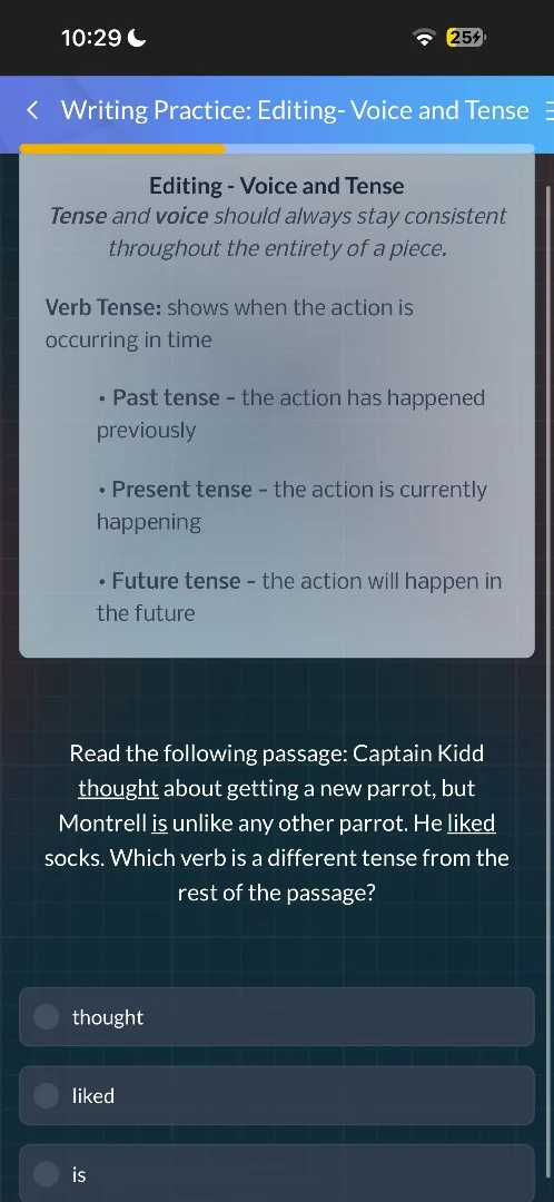 writing practice: editing- voice and tenseediting - voice and tensetens…