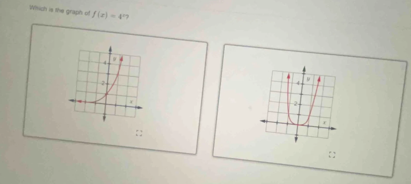 which is the graph of $f(x) = 4^x$?