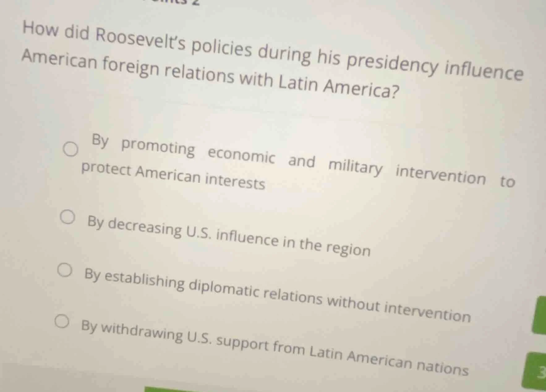 how did roosevelts policies during his presidency influence american fo…