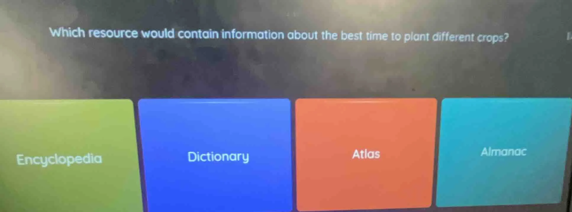 which resource would contain information about the best time to plant d…