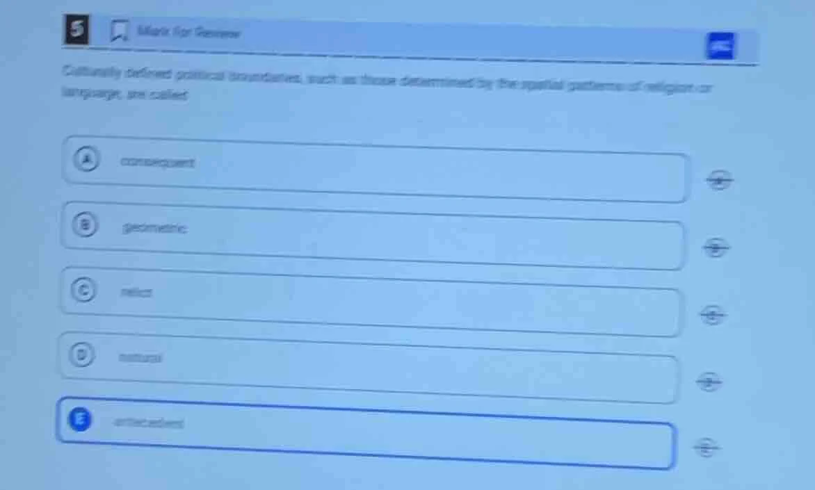 5 mark for review culturally defined political boundaries, such as thos…