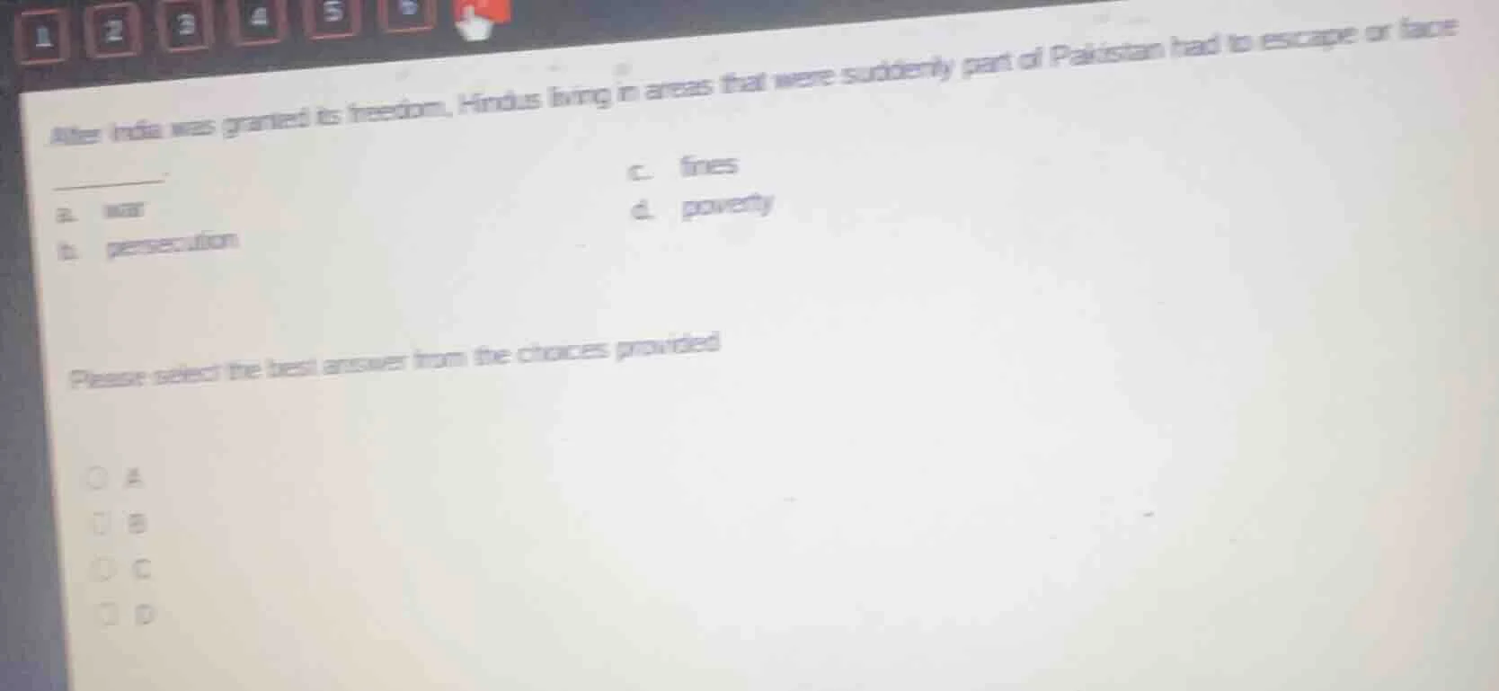 after india was granted its freedom, hindus living in areas that were s…