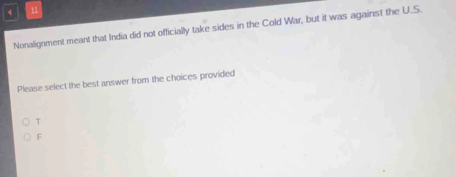 nonalignment meant that india did not officially take sides in the cold…