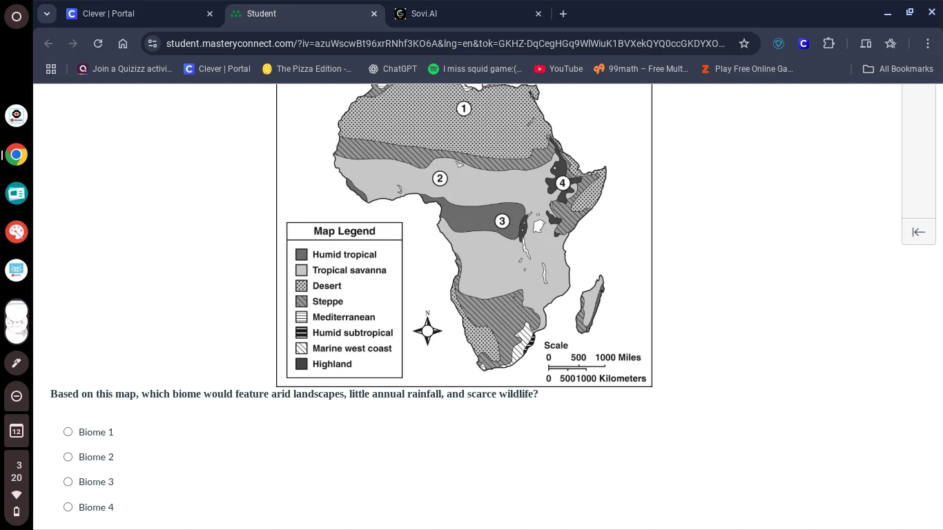 map legend■ humid tropical□ tropical savanna■ desert■ steppe□ mediterra…
