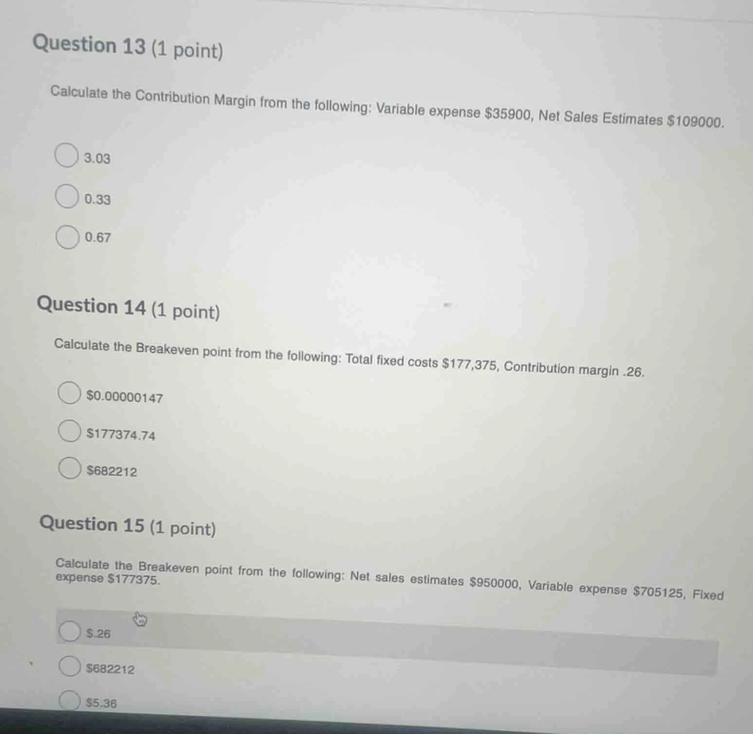 question 13 (1 point) calculate the contribution margin from the follow…