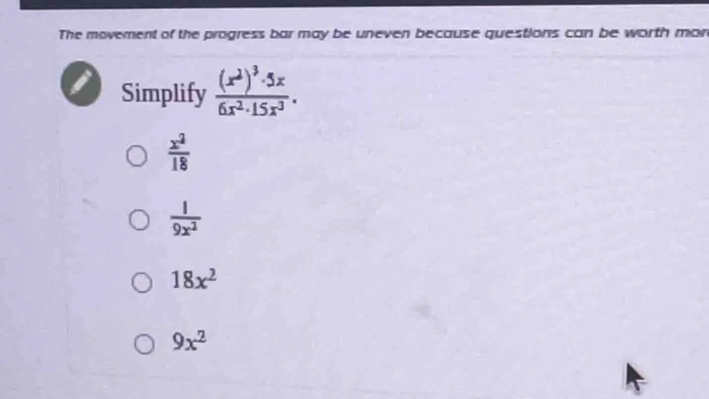 the movement of the progress bar may be uneven because questions can be…