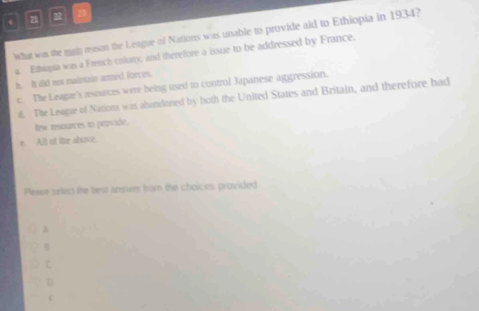 what was the main reason the league of nations was unable to provide ai…